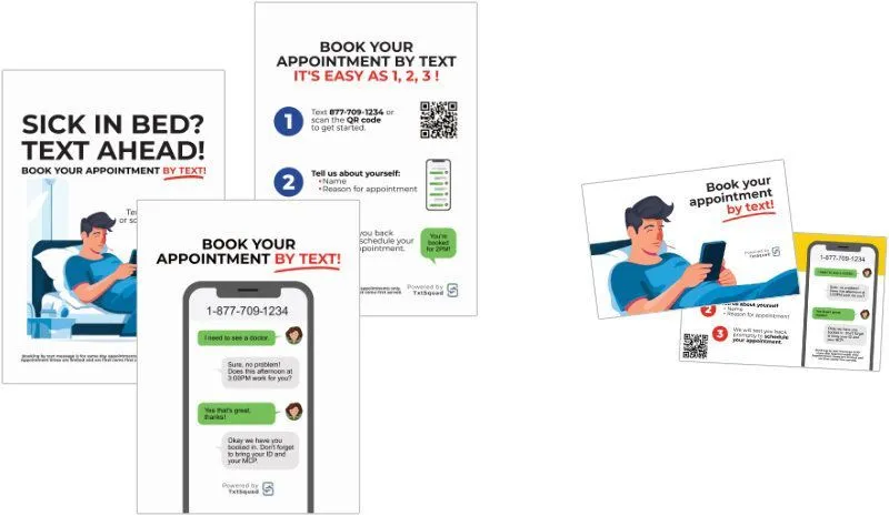Posters and flyers to promote text messaging at your clinic